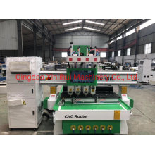 Four Cutters CNC Seat Mortising Machine Cutter Head Wood Curving Machine CNC Router 1300 mm X 2500 mm Minimum Work Table. Economical Power